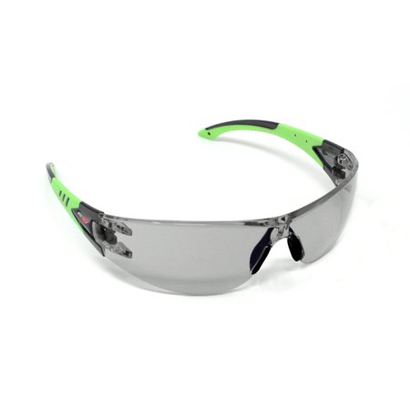 OPTIC MAX Gray Safety Glasses, Polycarbonate Scratch Resistant Lens 130G